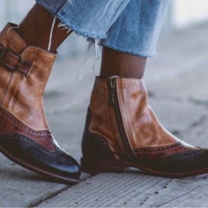 BedStu Odessa Leather Ankle Bootie Size 7
